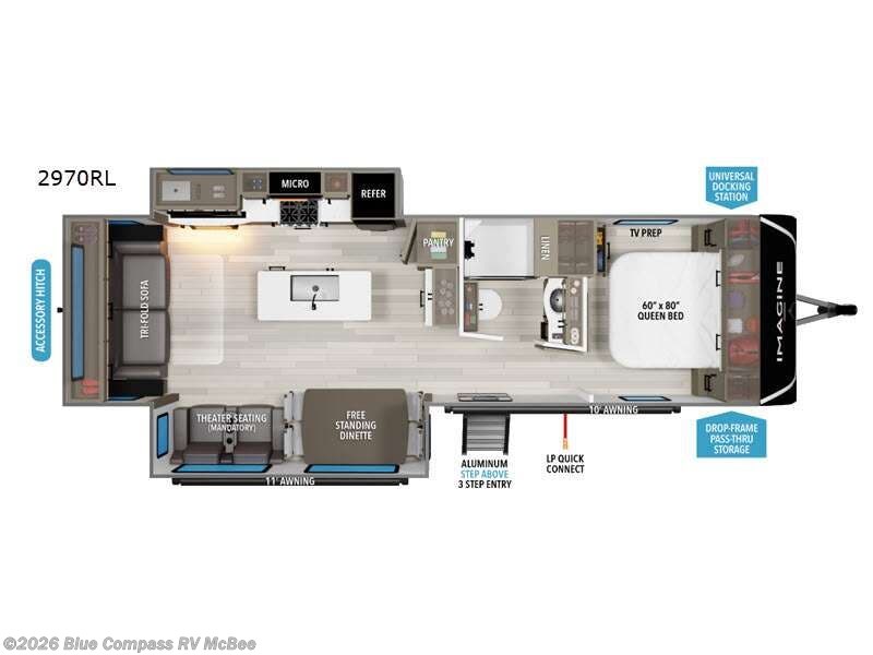 2026 Grand Design Imagine 2970RL - New Travel Trailer For Sale by Blue Compass RV McBee in McBee, South Carolina features Slideout