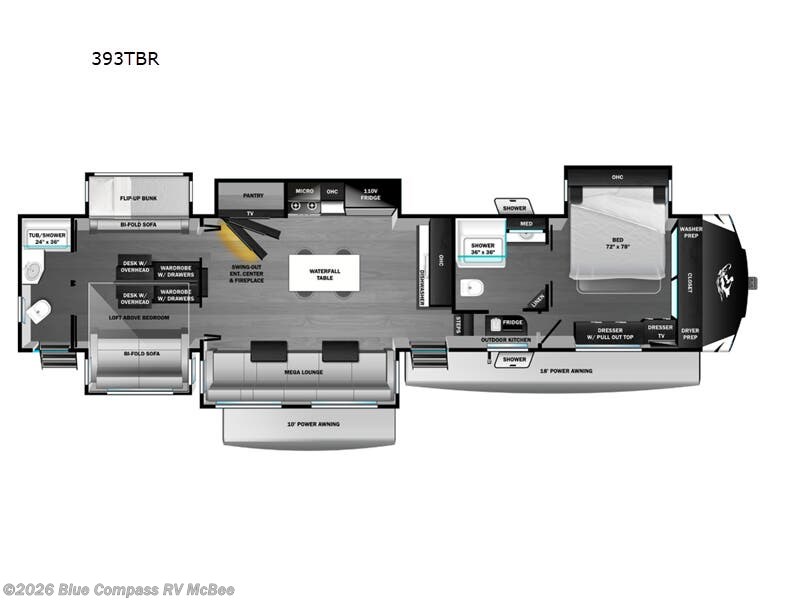 2026 Highland Ridge Open Range 3X 393TBR - New Fifth Wheel For Sale by Blue Compass RV McBee in McBee, South Carolina