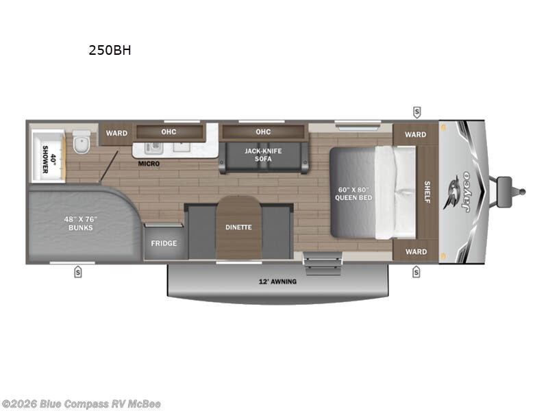 2026 Jay Flight SLX 250BH by Jayco from Blue Compass RV McBee in McBee, South Carolina