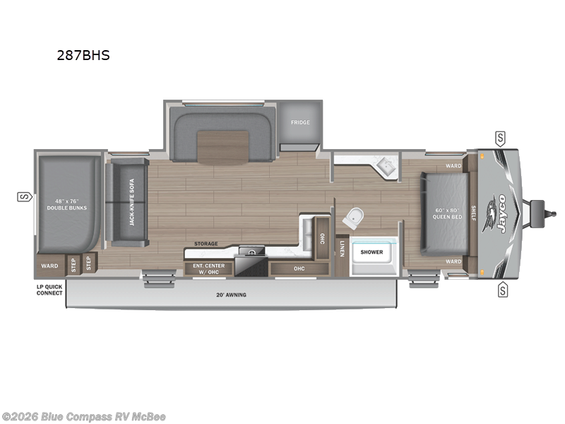 2026 Jayco Jay Flight SLX 287BHS - New Travel Trailer For Sale by Blue Compass RV McBee in McBee, South Carolina features Slideout