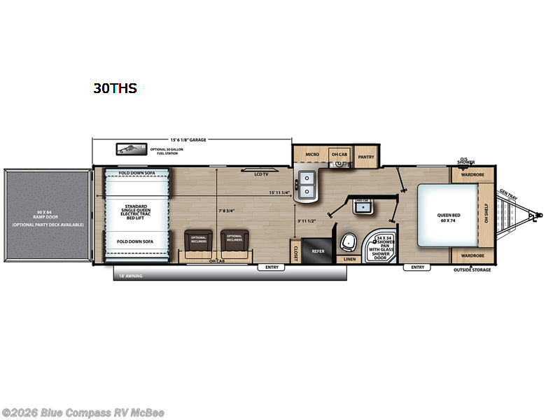 2023 Coachmen Catalina Trail Blazer 30THS - Used Toy Hauler For Sale by Blue Compass RV McBee in McBee, South Carolina features Slideout