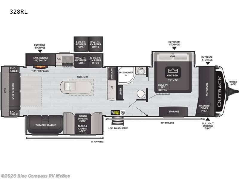 2022 Keystone Outback 328RL - Used Travel Trailer For Sale by Blue Compass RV McBee in McBee, South Carolina features Slideout