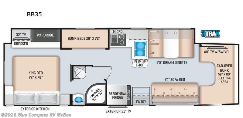 2020 Thor Motor Coach Magnitude BB35 - Used Super C For Sale by Blue Compass RV McBee in McBee, South Carolina features Slideout
