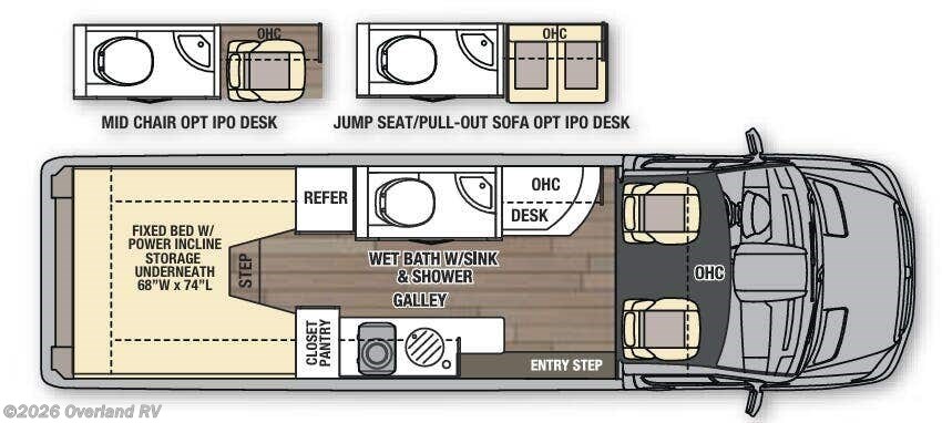 Floorplan of 2021 Coachmen Galleria 24A
