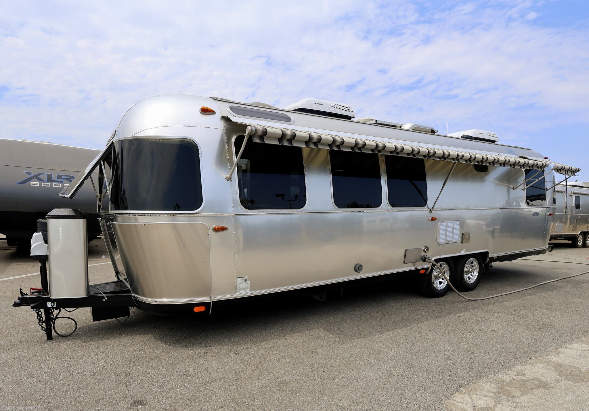 2019 Airstream Classic 30RB - Used Travel Trailer For Sale by Overland RV in Riverside, California features Stabilizer Jacks, Tinted Windows, Hitch, TV, Inverter