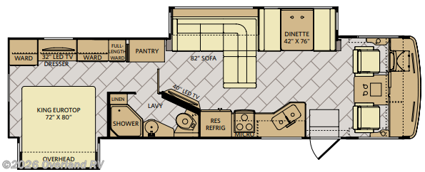 Floorplan of 2017 Fleetwood Storm 32A