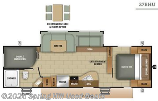 Floorplan of 2018 Starcraft Launch Ultra Lite 27BHU
