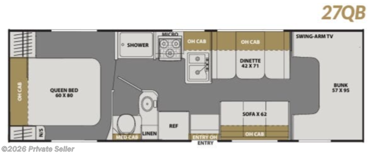 2021 Coachmen Freelander 27QB - Used Class C For Sale by For Sale By Owner in Leesburg, Florida features Queen Mattress, Air Conditioning, Awning, Dinette, Generator