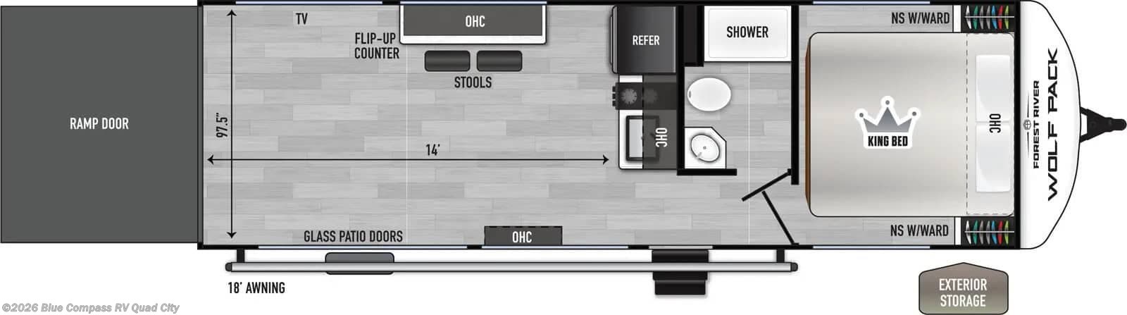 2027 Cherokee Wolf Pack 25-14 by Forest River from Blue Compass RV Quad City in Walcott, Iowa