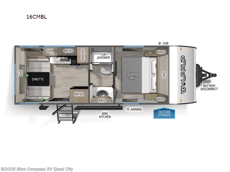 2027 Forest River Cherokee Wolf Pup Black Label 16CMBL - New Travel Trailer For Sale by Blue Compass RV Quad City in Walcott, Iowa