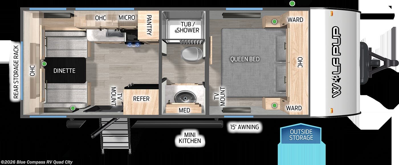 2027 Cherokee Wolf Pup Black Label 16CMBL by Forest River from Blue Compass RV Quad City in Walcott, Iowa