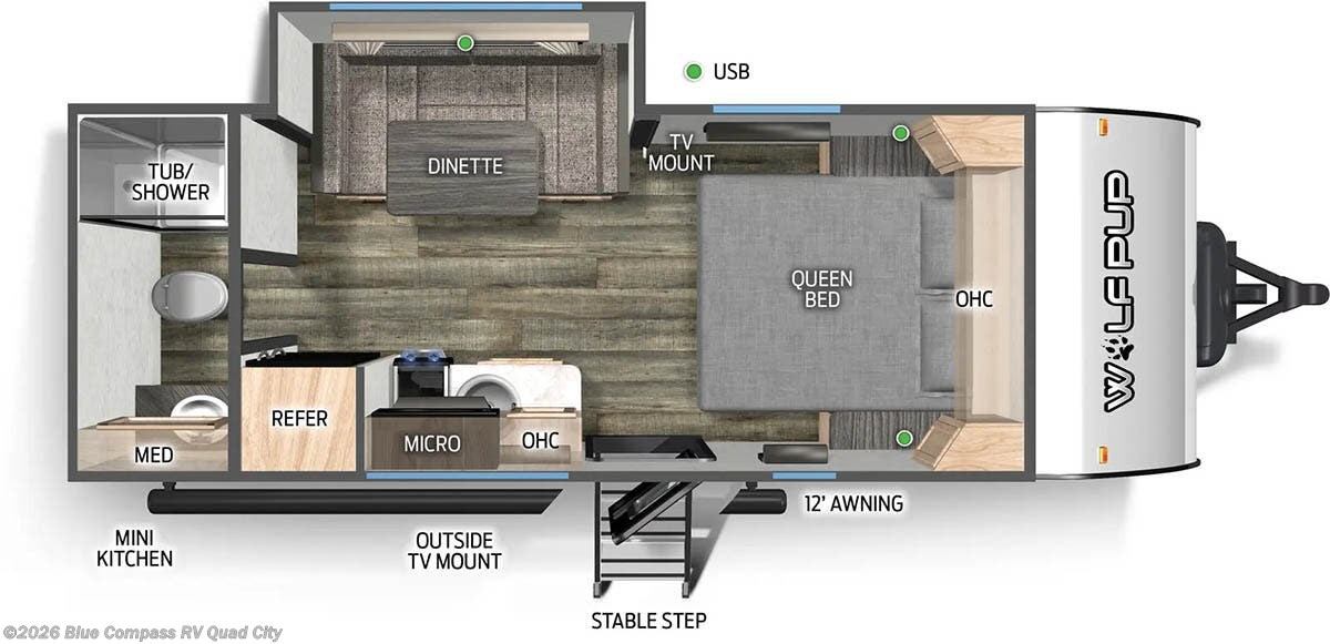 2027 Cherokee Wolf Pup Black Label 16KHWBLW by Forest River from Blue Compass RV Quad City in Walcott, Iowa