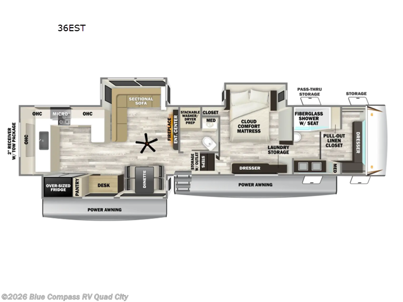 2027 Forest River Sabre 36EST - New Fifth Wheel For Sale by Blue Compass RV Quad City in Walcott, Iowa features Slideout