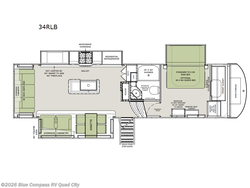 2023 Vanleigh Beacon 34RLB - Used Fifth Wheel For Sale by Blue Compass RV Quad City in Walcott, Iowa features Slideout