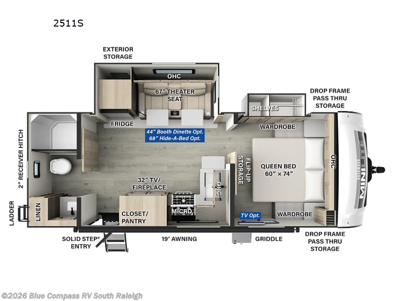 2025 Forest River Rockwood Mini Lite 2511S - New Travel Trailer For Sale by Blue Compass RV South Raleigh in Benson, North Carolina features Slideout