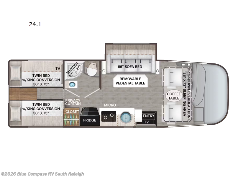 2025 Thor Motor Coach Axis 24.1 - New Class A For Sale by Blue Compass RV South Raleigh in Benson, North Carolina features Slideout