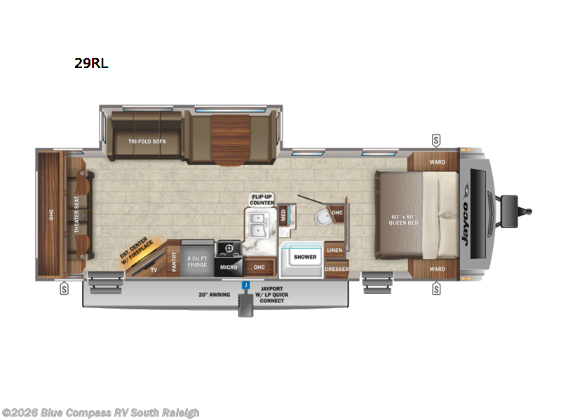 2023 Jayco White Hawk 29RL - Used Travel Trailer For Sale by Blue Compass RV South Raleigh in Benson, North Carolina features Slideout