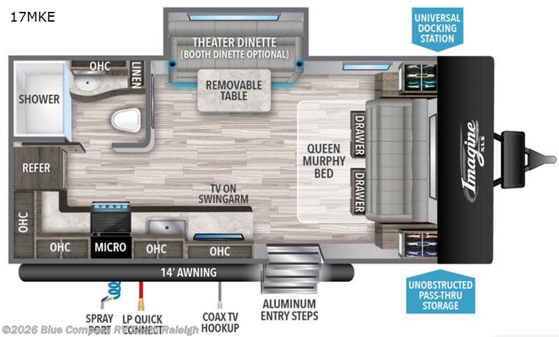 2020 Grand Design Imagine XLS 17MKE - Used Travel Trailer For Sale by Blue Compass RV South Raleigh in Benson, North Carolina features Slideout