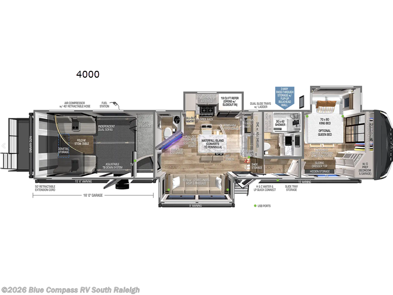 2026 Brinkley RV Model G 4000 - New Toy Hauler For Sale by Blue Compass RV South Raleigh in Benson, North Carolina features Slideout
