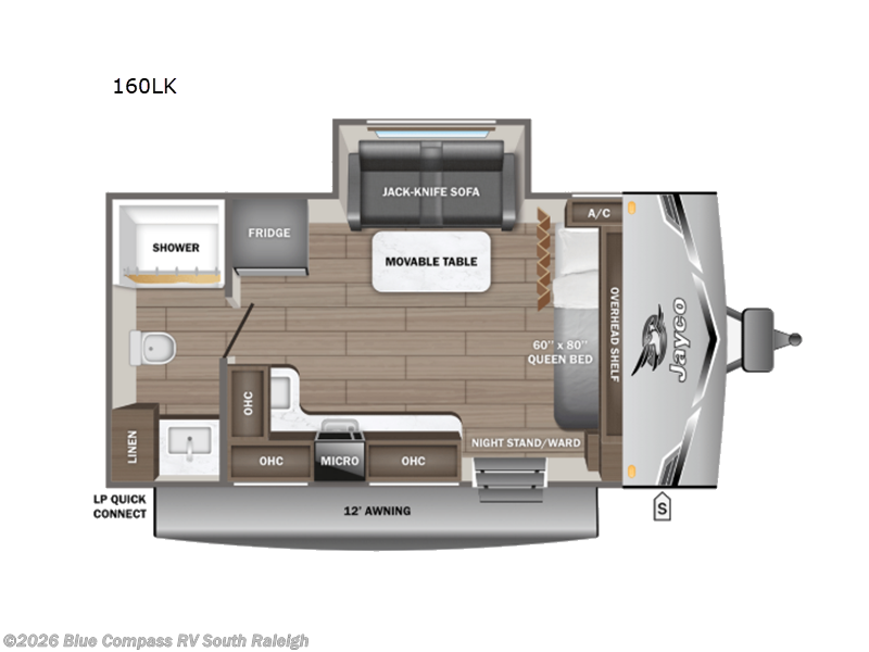 2026 Jayco Jay Flight SLX 160LK - New Travel Trailer For Sale by Blue Compass RV South Raleigh in Benson, North Carolina features Slideout