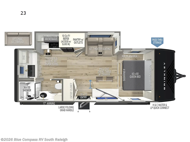 2026 Brinkley RV Model Ix 23 - New Travel Trailer For Sale by Blue Compass RV South Raleigh in Benson, North Carolina features Slideout