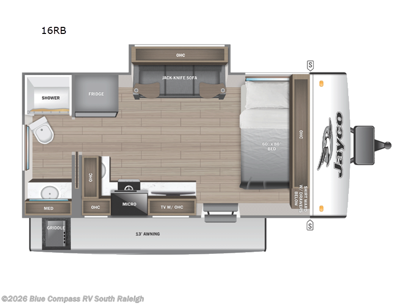 2026 Jayco Jay Feather Air 16RB - New Travel Trailer For Sale by Blue Compass RV South Raleigh in Benson, North Carolina features Slideout