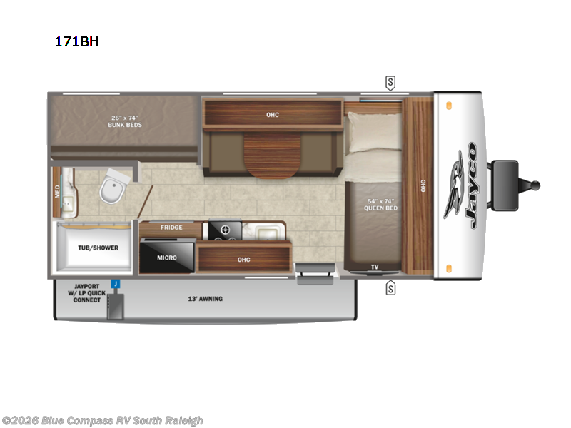 2022 Jayco Jay Feather Micro 171BH - Used Travel Trailer For Sale by Blue Compass RV South Raleigh in Benson, North Carolina