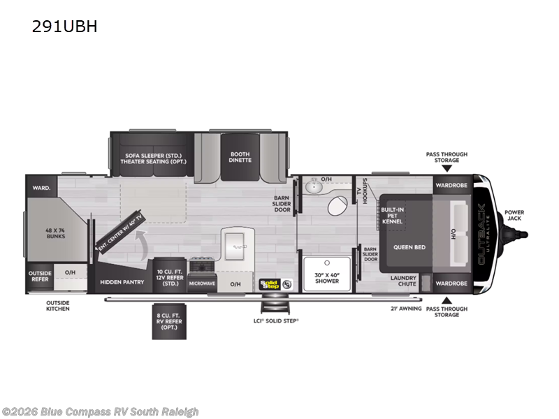 2023 Keystone Outback Ultra Lite 291UBH - Used Travel Trailer For Sale by Blue Compass RV South Raleigh in Benson, North Carolina features Slideout