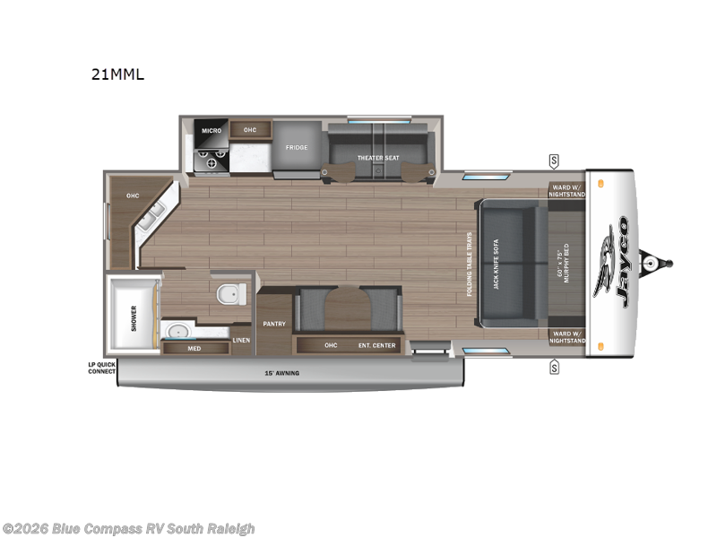 2025 Jayco Jay Feather 21MML - New Travel Trailer For Sale by Blue Compass RV South Raleigh in Benson, North Carolina features Slideout