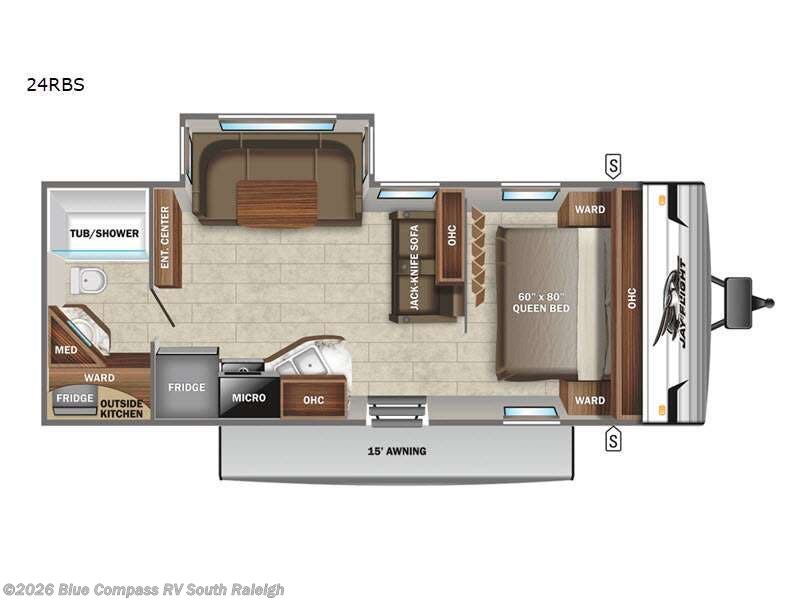2022 Jayco Jay Flight 24RBS - Used Travel Trailer For Sale by Blue Compass RV South Raleigh in Benson, North Carolina features Slideout