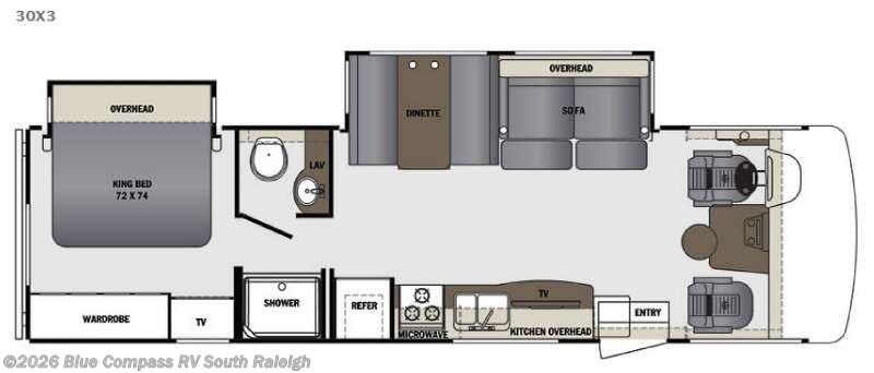 2016 Forest River Georgetown GT3 30X - Used Class A For Sale by Blue Compass RV South Raleigh in Benson, North Carolina features Slideout