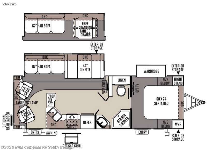 2015 Forest River Flagstaff Super Lite 26RLWS - Used Travel Trailer For Sale by Blue Compass RV South Raleigh in Benson, North Carolina features Slideout