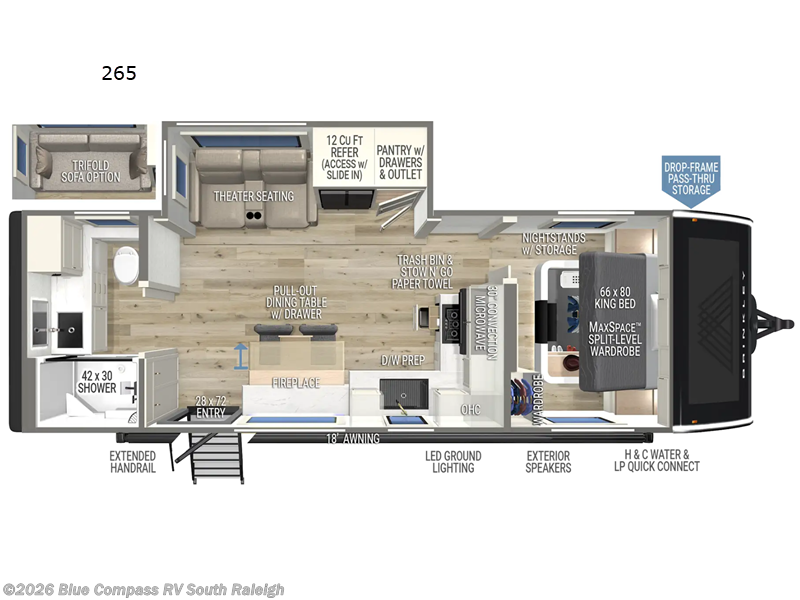 2026 Brinkley RV Model I 265 - New Travel Trailer For Sale by Blue Compass RV South Raleigh in Benson, North Carolina features Slideout
