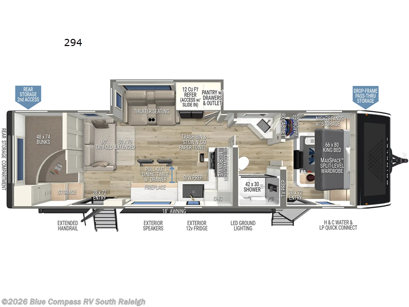 2026 Brinkley RV Model I 294 - New Travel Trailer For Sale by Blue Compass RV South Raleigh in Benson, North Carolina features Slideout