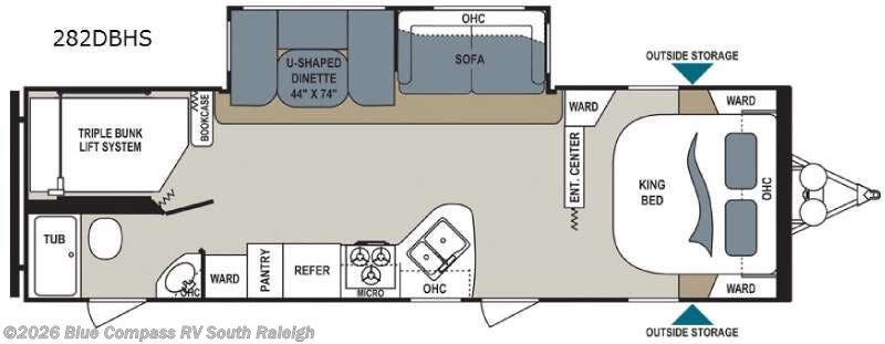 2017 Dutchmen Aerolite Luxury Class 282DBHS - Used Travel Trailer For Sale by Blue Compass RV South Raleigh in Benson, North Carolina features Slideout