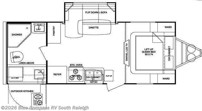 2012 Cruiser RV Fun Finder 215WSK - Used Travel Trailer For Sale by Blue Compass RV South Raleigh in Benson, North Carolina