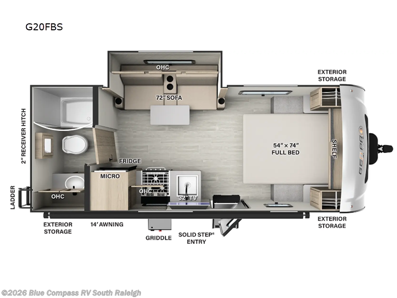 2024 Forest River Rockwood Geo Pro G20FBS - Used Travel Trailer For Sale by Blue Compass RV South Raleigh in Benson, North Carolina features Slideout