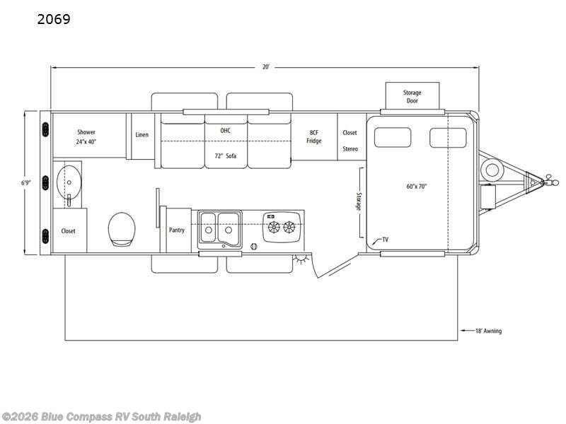 2022 Sundowner Trailblazer 2069TB - Used Travel Trailer For Sale by Blue Compass RV South Raleigh in Benson, North Carolina