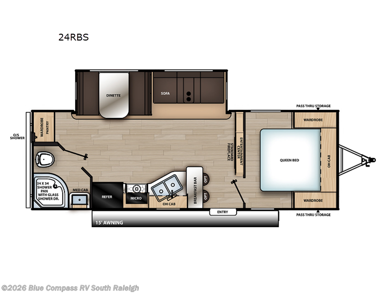 2023 Forest River Aurora 24RBS - Used Travel Trailer For Sale by Blue Compass RV South Raleigh in Benson, North Carolina features Slideout