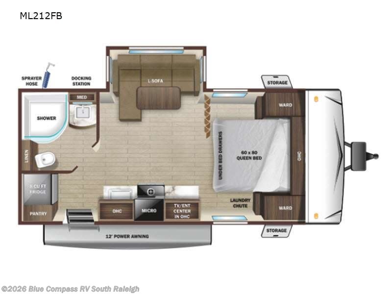 2022 Highland Ridge Mesa Ridge S-Lite 212FB - Used Travel Trailer For Sale by Blue Compass RV South Raleigh in Benson, North Carolina features Slideout