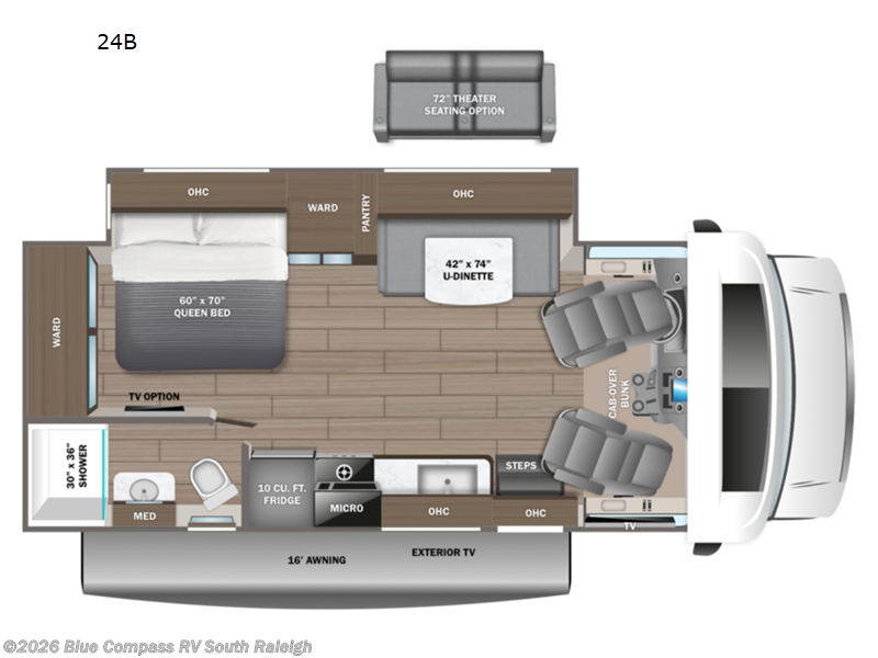 2027 Entegra Coach Odyssey 24B - New Class C For Sale by Blue Compass RV South Raleigh in Benson, North Carolina features Slideout