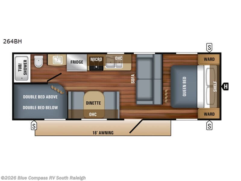 2018 Jayco Jay Flight SLX 8 264BH - Used Travel Trailer For Sale by Blue Compass RV South Raleigh in Benson, North Carolina