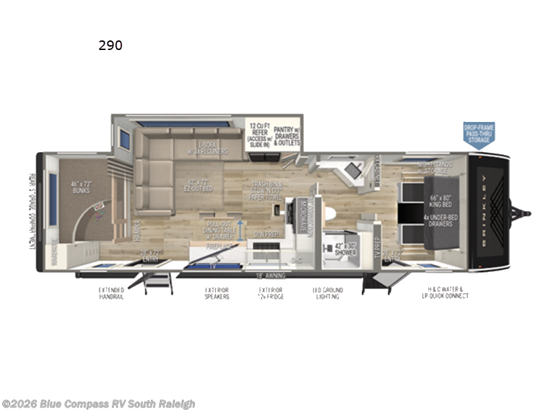 2027 Brinkley RV Model I 290 - New Travel Trailer For Sale by Blue Compass RV South Raleigh in Benson, North Carolina features Slideout
