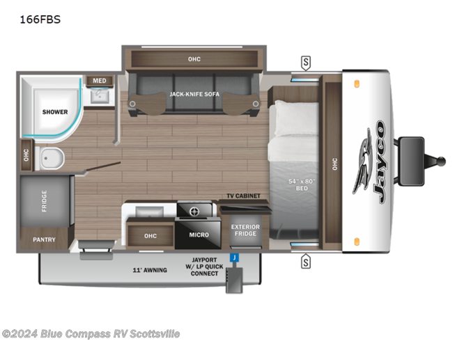 2024 Jayco Jay Feather Micro 166FBS - New Travel Trailer For Sale by Blue Compass RV Scottsville in Scottsville, Kentucky