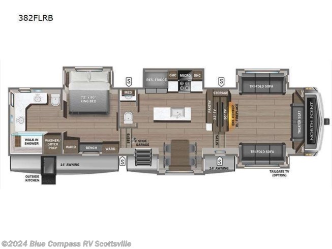 2024 Jayco North Point 382FLRB - New Fifth Wheel For Sale by Blue Compass RV Scottsville in Scottsville, Kentucky