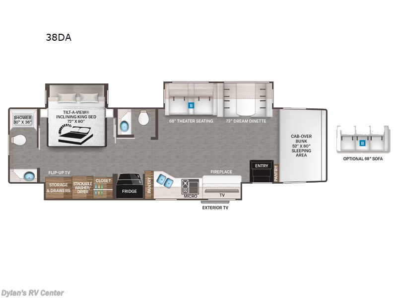 2025 Thor Motor Coach Inception AC38DA - New Super C For Sale by Campers Inn RV Signature Collection in Sewell, New Jersey features Slideout