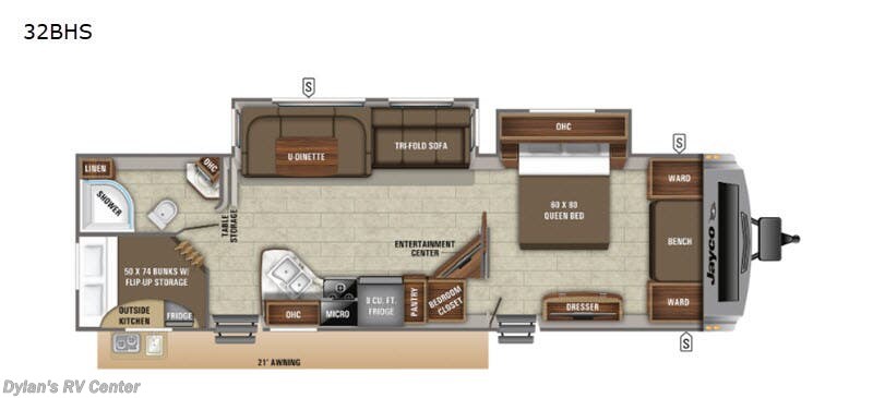 2020 Jayco White Hawk 32BHS - Used Travel Trailer For Sale by Campers Inn RV Signature Collection in Sewell, New Jersey features Slideout