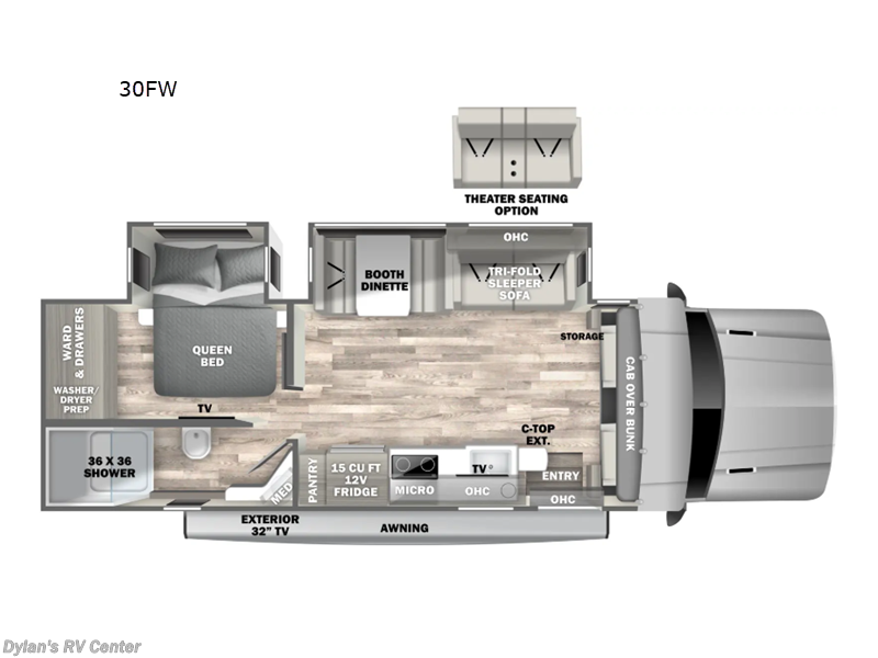 2026 Dynamax Corp isata 6 30FWF 4x4 - New Class C For Sale by Campers Inn RV Signature Collection in Sewell, New Jersey features Slideout