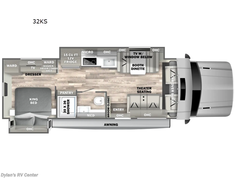 2027 Dynamax Corp isata 6 32KSF 4x4 - New Super C For Sale by Campers Inn RV Signature Collection in Sewell, New Jersey features Slideout