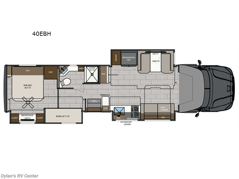 2027 Renegade RV Explorer 40EBH - New Super C For Sale by Campers Inn RV Signature Collection in Sewell, New Jersey features Slideout
